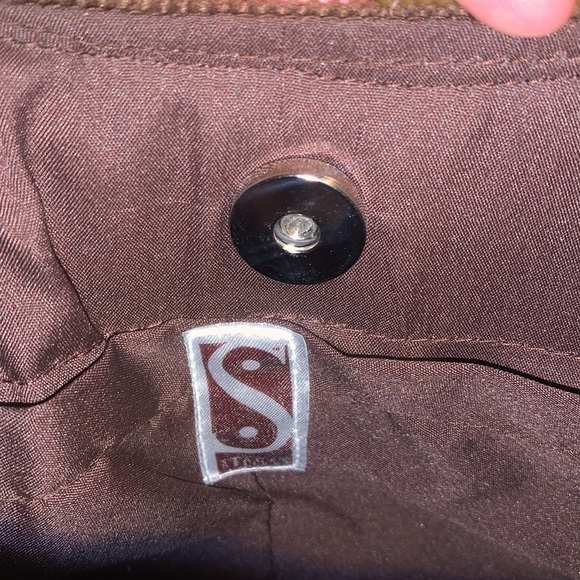 STACEY Designs Brown Corduroy Beaded Shell Bag - Picture 9 of 11